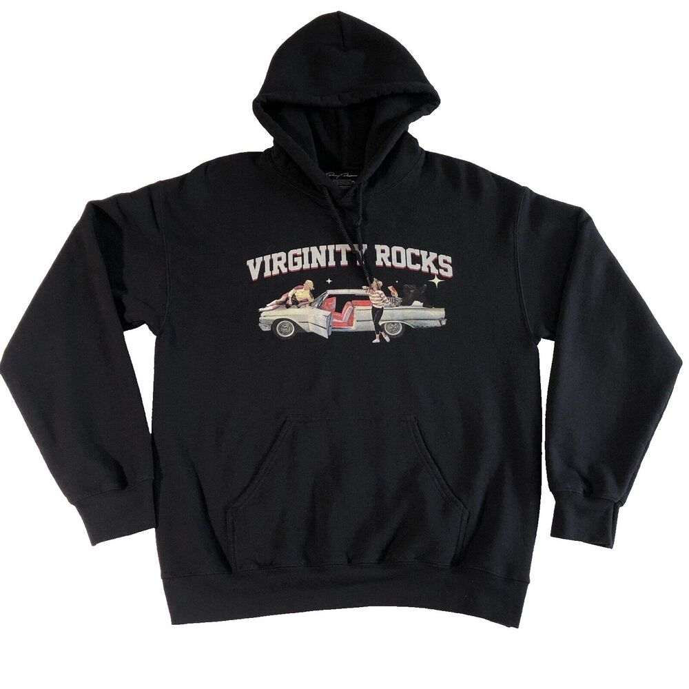 Danny Duncan Virginity Rocks Hoodie Sweatshirt Mens M Black Classic Car 50s 60s